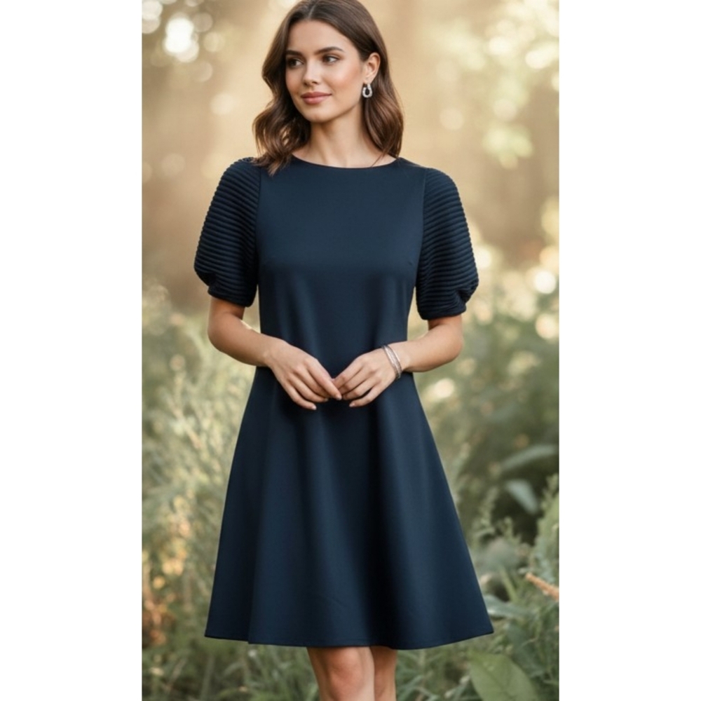 Garcia Statement Sleeve Party Dress Black Size S